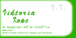 viktoria kope business card